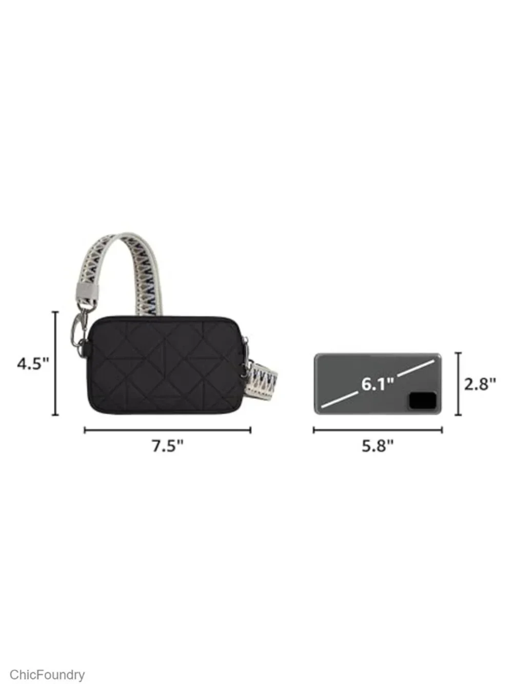 Anti-Theft Boho Phone Sling with Woven Guitar Strap